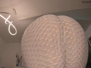 Bubbly farts in white leggings close-up (full video on my official site)