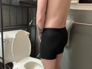 Trans Boy Pees With His Packer for the First Time (and makes a mess)