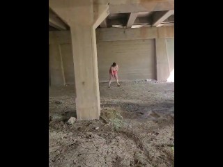 Dumb Internet Bitch gives Homeless Man a Show.