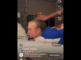 Snomarie69 getting fucked on IG LIVE must follow