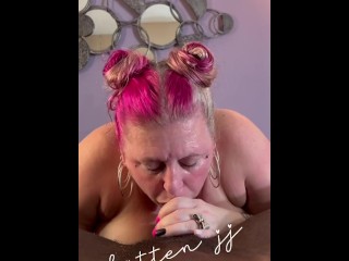 TEASER KITTENJJ SUCKS BBC COCK, Full Content on My FANSLY Sloppy Head Doctor Swallows Cock