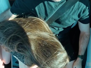 She got horny during the roadtrip and wanted my cock
