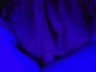 BBC blows his LOAD on MILF mound in BLUE light