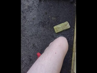 Stripping naked in public