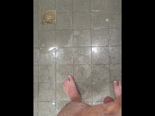 Peeing in shower