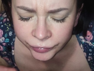 CUM IN MOM'S FRIEND'S MOUTH