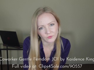 Your hot co-worker "helps you focus" with JOI & cum countdown