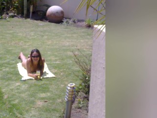 Naked in garden photo comp