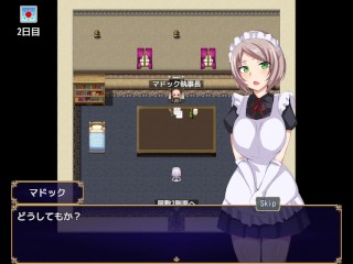 【#01 エロゲーム第三王女レナの秘密（体験版）実況】巨乳メイドが執事長にフェラで口内射精させられる…ファンタジー同人エロゲーム）