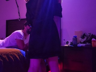Two bi guys fuck a hotwife and cum inside her while DVPing
