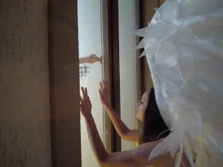 Angel-Demon lezdom Vika Lita and Aura Sin