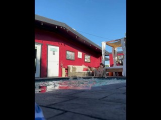 Sneaky Vibrator Orgasm at a Swingers Resort!