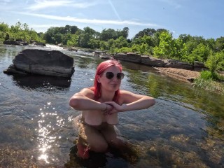 River Skinny Dipping And Pissing