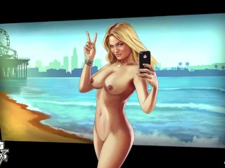 GTA 5 - Strip Club [Part 01] Nude Mod installed Game play