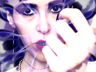 Dark eyes and long nails worship to mesmerize your mind - fetish padrona italiana mistress brunette