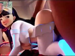 Chie and Yukiko receive a gangbang while cosplaying Ryuko and Satsuki UNCENSORED HENTAI