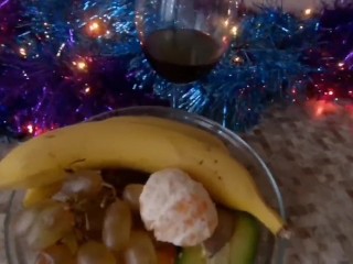 новогоднее настроение мастурбиравать бананом