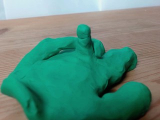 Plasticine Man Plays With His Clay Cock - Stop Motion Porn