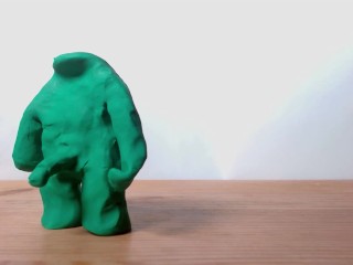 Plasticine Man Plays With His Clay Cock - Stop Motion Porn