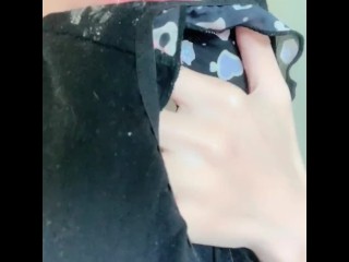 cute college slut lick her own dirty underwear