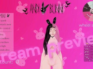 Vtuber girl scratches your head and moans into your ears while chat plays with her pussy