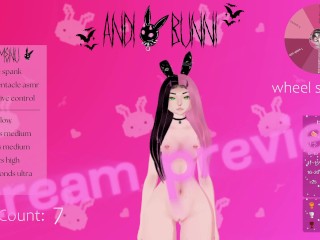 Vtuber girl scratches your head and moans into your ears while chat plays with her pussy