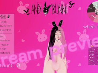 Vtuber girl scratches your head and moans into your ears while chat plays with her pussy