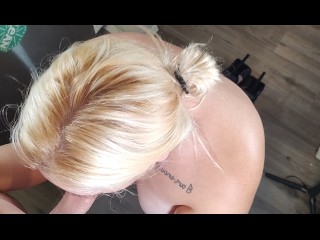 GF Swallows on her knees