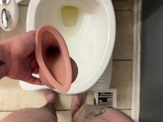 Trans Boy Pees with STP Packer POV