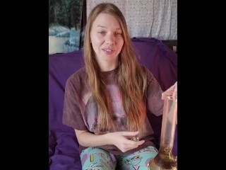 Sexy Petite Stoner Babe Talks and Teases