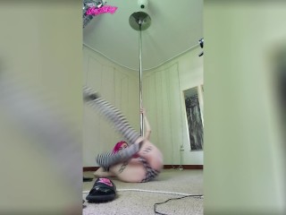 Checkered EGirl Pole Dance Strip Tease