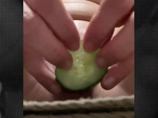 Cucumber in my Vagina, Fuck my Pussy with Cucumber, Pissing Pussy Vagina, Dirty Pink Labia Pussy,