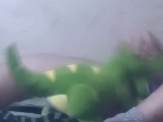 Green dinosaur t-rex (60 cm)