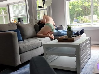 Taking a Break from TV to Fuck On The Couch - Jess and James