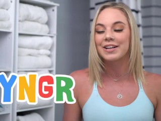 YNGR - PAWG Blonde Kelsey Kane Fucks Her Lover After A Nice Warm Shower