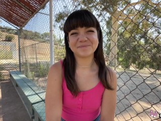 Real Teens - Brunette Teen With Bangs Mochi Mona Loves Fucks In The Outdoors Like A Pro