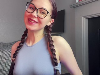 Schoolgirl with pigtails: Do you want me to sit on your face with my juice pussy?