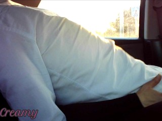Dogging - Dick flash to the teacher and she fucks me in the car in a public place - MissCreamy