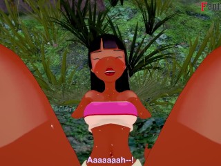 Chel Fucking in public The road to El dorado / Full video on Patreon: fantasyking3