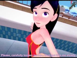 Violet Parr having sex on the pool FULL POV | The Incredibles