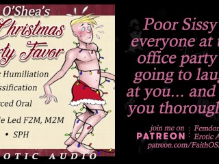 Christmas Party Favor: AUDIO Sissy Public Femdom Embarrassed