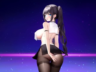 Beautiful 2D Anime Girl with Big Boobs and Ass