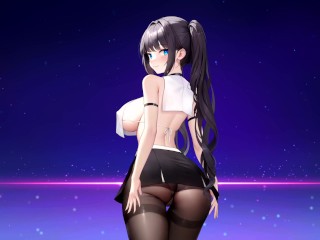 Beautiful 2D Anime Girl with Big Boobs and Ass