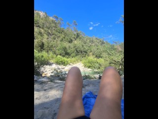 Sport at the park - open her thighs