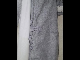 Panties on backwards and inside out to add more stains