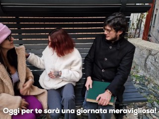 Porno con dialoghi italiano e bestemmie - SESSO A TRE converte seminarista al Puttanesimo