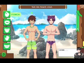 Gameplay - Yoichi fucking on the beach - HentaiGameYaoi