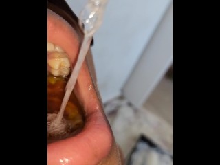 Helping my male paint the house, drinking his piss and letting him cum in my throat 1/2 (12/23/2023)