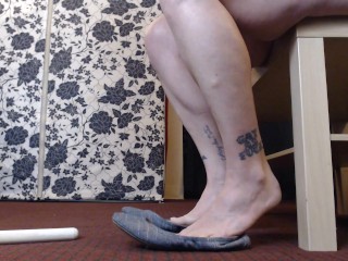 Gray Ballet Flats Shoeplay