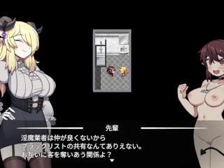 【#03 社畜サキュバス ～消耗品扱いの新人淫魔咲姫ちゃんのブラック企業サバイバル 実況(体験版)】爆乳サキュバスが風呂でガラスにおっぱい押し付けられて中出しされ・・(ファンタジー同人エロゲー